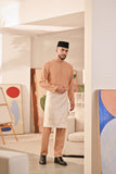 Baju Melayu Teluk Belanga Deluxe Smart Fit - Cafe Creme