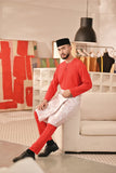 Baju Melayu Teluk Belanga Deluxe Smart Fit - Red Chilli