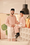 Baju Melayu Kids Teluk Belanga Deluxe Smart Fit - Pale Blush