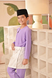 Baju Melayu Kids Teluk Belanga Deluxe Smart Fit - Violet Tulip