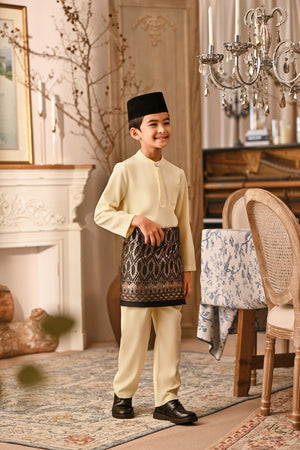 Baju Melayu Kids Luxury Bespoke Fit - Baby Yellow