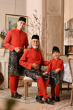 Baju Melayu Kids Luxury Bespoke Fit - Scarlet Red